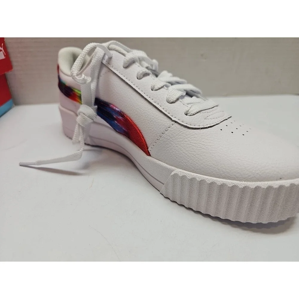 PUMA‎ Carina Tie Dye Espadrilles Women's Sneakers White/Metallic Silver Size 9